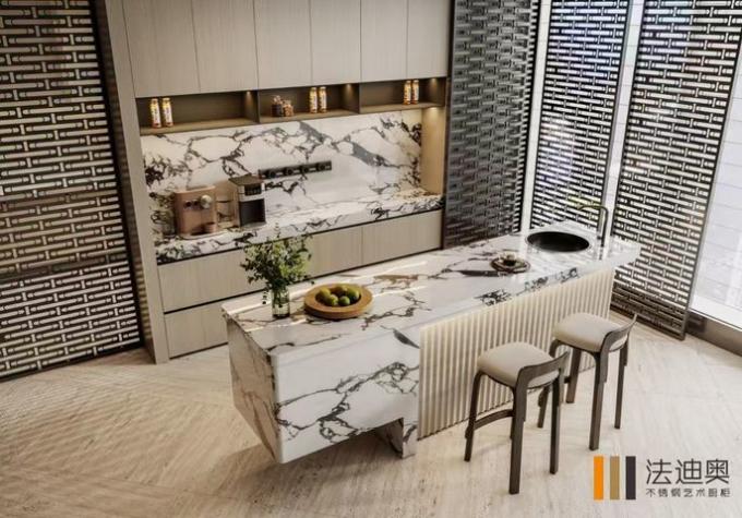 Fadior Modern Stainless Steel Bar Cabinet â Elegant Design with Ample Storage - kitchen cabinet overview